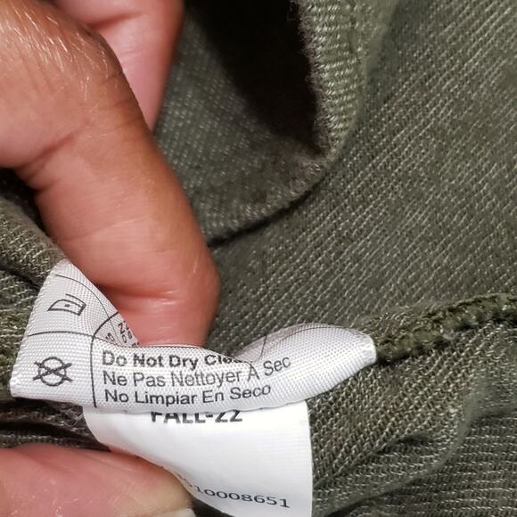 Carhartt Womens Rugged Flex Relaxed Fit Midweight Flannel Tunic Shirt Green Sz L - Picture 10 of 14